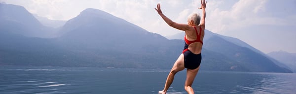 Women diving